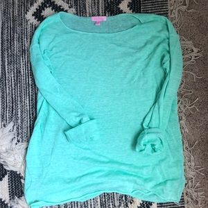lilly pulitzer knit seafoam green sweater